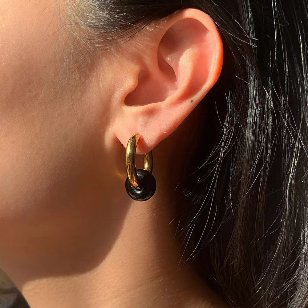 Noir Hoops